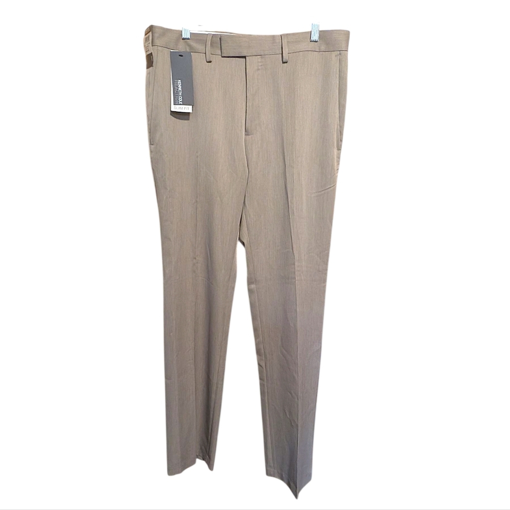 Kenneth Cole Reaction Urban Heather Slim Fit Dress Pants, 34x32 - Picture 2 of 5